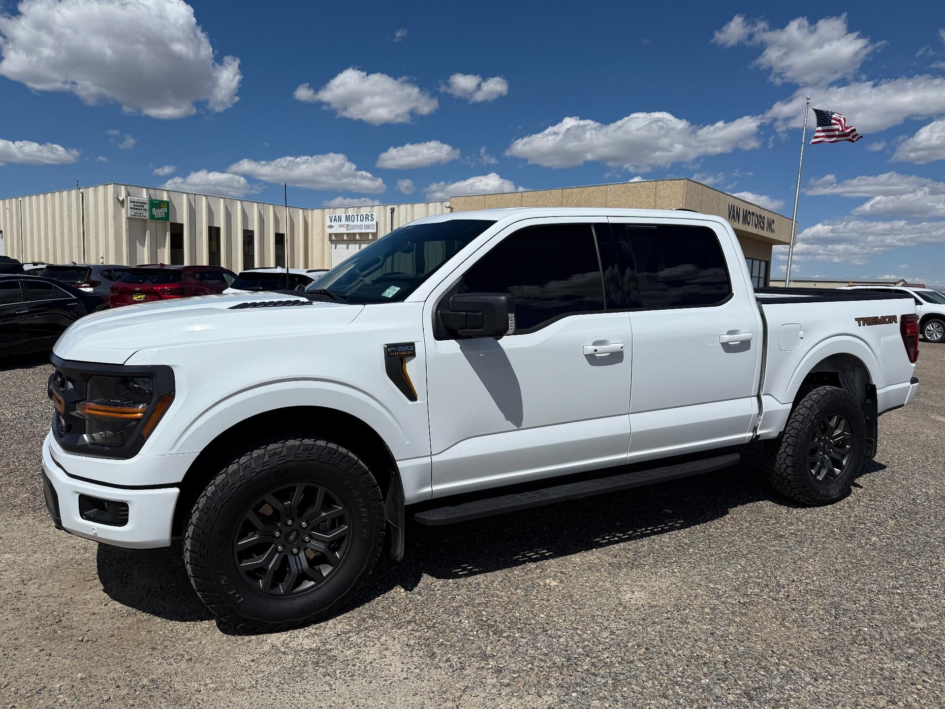 2025 Ford F-150 Tremor in White — front three-quarter view
