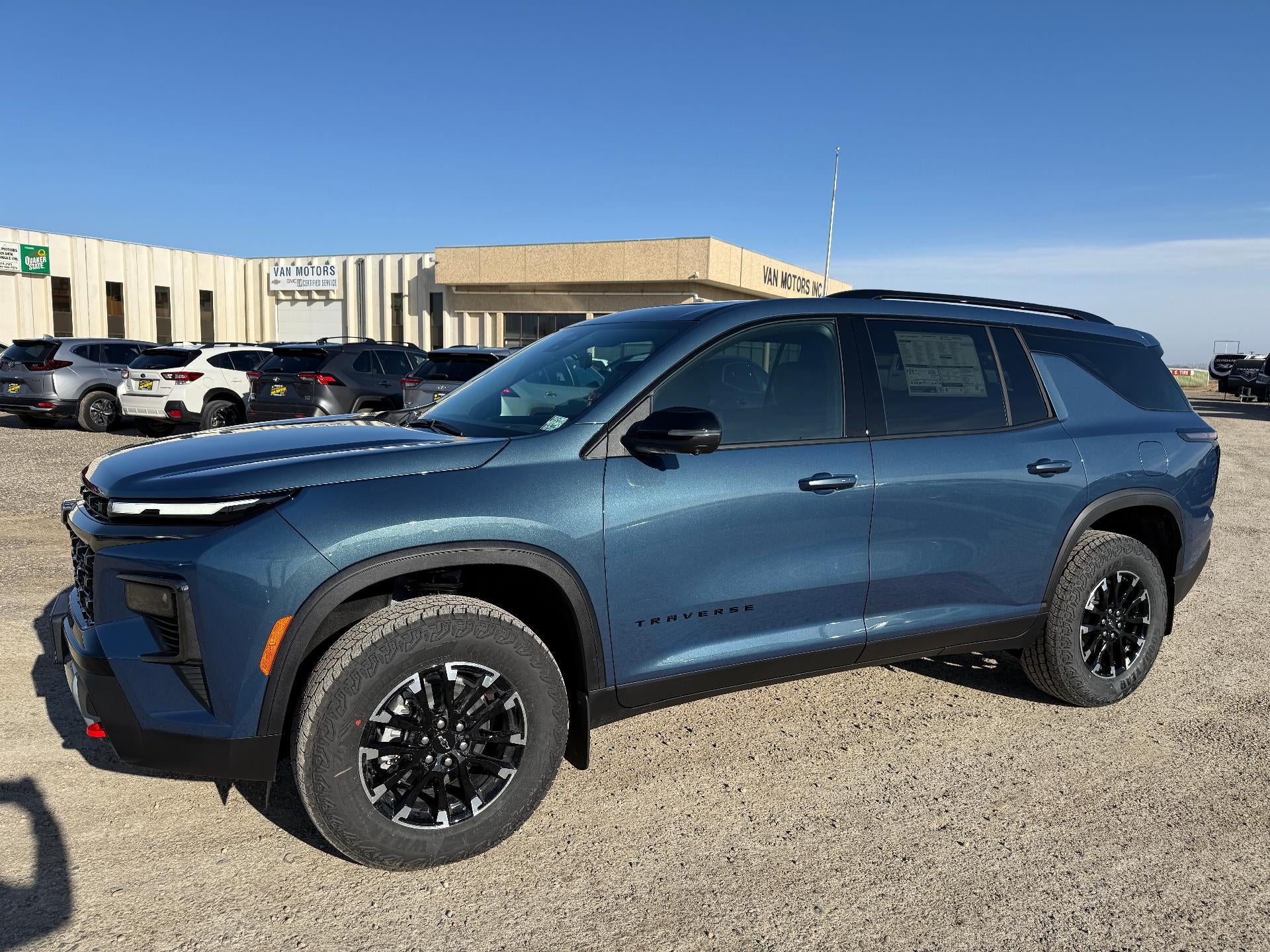 2026 Chevrolet Traverse Z71 in Lakeshore Blue Metallic — front three-quarter view